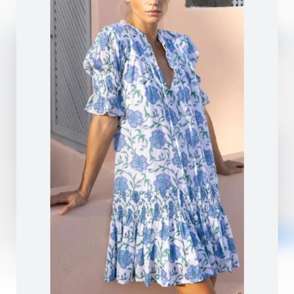 Oliphant Dresses & Skirts - Oliphant - Blue Floral Dress - XXS